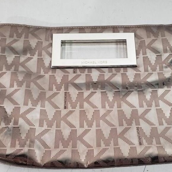 Michael Michael Kors w/COA Metallic Patent Leather Berkley Clutch - Picture 2 of 7